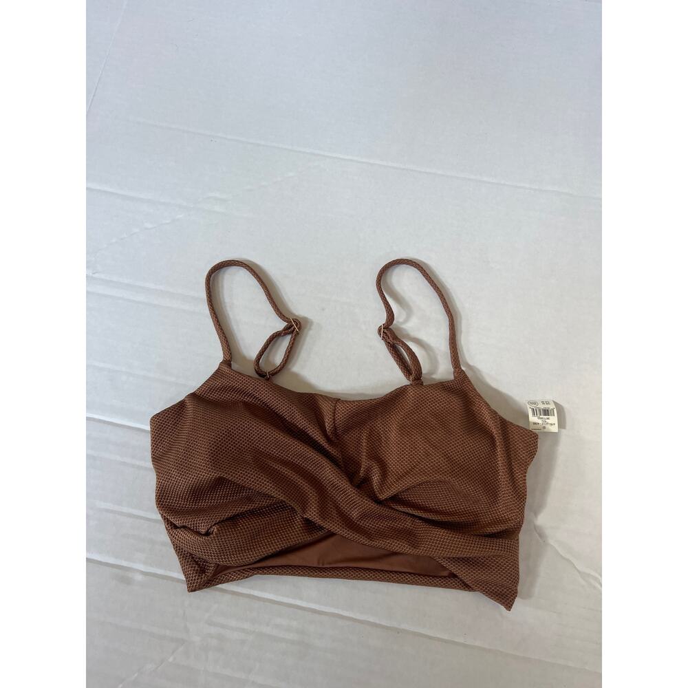 NWT! Aerie Brown Scoop bikini top MEDIUM